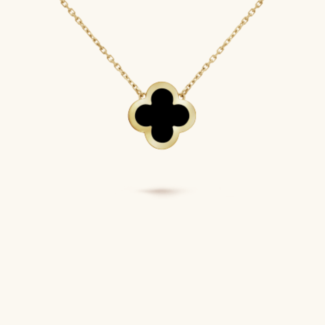 CLOVER | BLACK NECKLACE